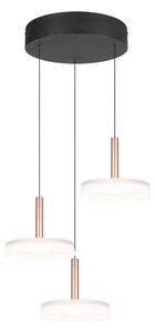 TRIO 354930365 CELESTE závěsné svítidlo D350mm SMD LED 3x7,5W/750lm 3000K černá, kávová, switchdimmer