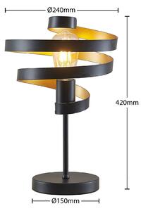 Lindby Colten stolní lampa, černá, zlatá