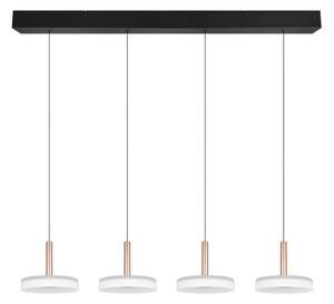 TRIO 354910465 CELESTE závěsné svítidlo SMD LED 4x7,5W/750lm 3000K černá, kávová, switchdimmer