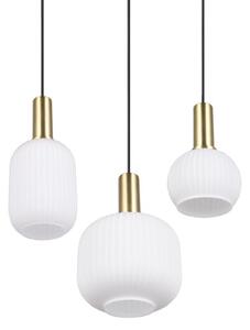 TRIO 319830308 DIVA závěsné svítidlo D300mm 3xE27 mosaz matná, bílá