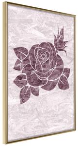 Artgeist Monochromatic Rose Velikosti (šířkaxvýška): 20x30, Finální vzhled: Černý rám s paspartou