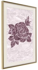 Artgeist Monochromatic Rose Velikosti (šířkaxvýška): 20x30, Finální vzhled: Černý rám s paspartou