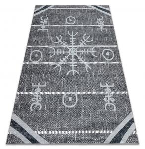 Koberec ANTIKA 118 tek, moderní aztécký, omyvatelný šedá velikost 160x220 cm | krásné koberce cz