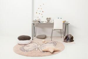 Lorena Canals koberce Přírodní koberec, ručně tkaný Butterfly - 160x160 (průměr) kruh cm