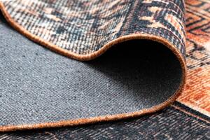 Makro Abra Kulatý koberec ANTIKA Vhodný k praní patchwork moderní hnědý terakota Rozměr: průměr 120 cm