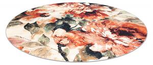 Makro Abra Kulatý koberec ANTIKA 24 Vhodný k praní moderní květy vícebarevný Rozměr: průměr 120 cm