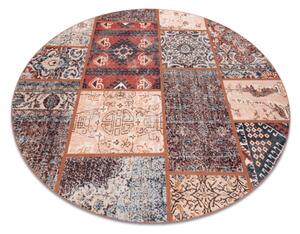 Makro Abra Kulatý koberec ANTIKA Vhodný k praní patchwork moderní terakota Rozměr: průměr 200 cm