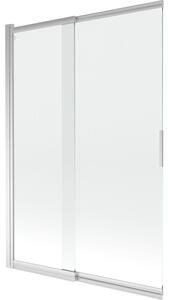 Mexen Fox dvoukřídlá posuvná vanová zástěna 120 x 150 cm, transparentní, chrom - 891-120-002-01-00