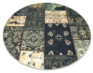 Makro Abra Kulatý koberec ANTIKA Vhodný k praní patchwork moderní zelený Rozměr: průměr 160 cm