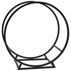 Kovový stojan na dřevo Round, 50x51,5 cm, černá