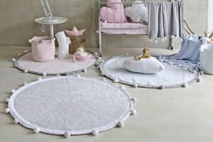 Lorena Canals koberce Pro zvířata: Pratelný koberec Bubbly Light Grey kruh - 120x120 (průměr) kruh cm