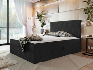 Hotelová manželská postel 180x200 PALMA - černá + topper ZDARMA