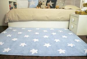 Lorena Canals koberce Bio koberec kusový, ručně tkaný Stars Blue-White - 120x160 cm