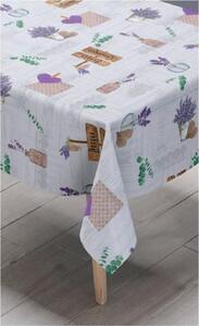 Ubrus PVC 213A, metráž, 20 m x 140 cm, levandule a ginko, IMPOL TRADE