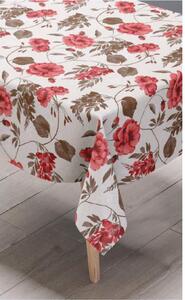 Ubrus PVC 7A, metráž, 20 m x 140 cm, růže červené s lístky, IMPOL TRADE