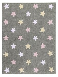 Lorena Canals koberce Bio koberec kusový, ručně tkaný Tricolor Stars Grey-Pink - 120x160 cm