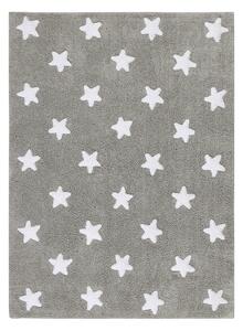 Bio koberec kusový, ručně tkaný Stars Grey-White-120x160