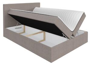 Kontinentální dvoulůžková postel 200x200 MARICELA - hnědá + topper ZDARMA
