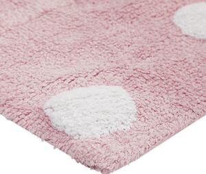 Lorena Canals koberce Bio koberec kusový, ručně tkaný Polka Dots Pink-White - 120x160 cm