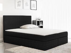 Kontinentální dvoulůžková postel 180x200 MARICELA - černá + topper ZDARMA
