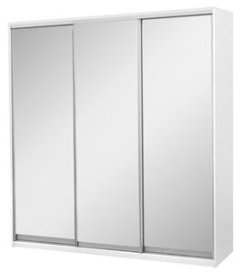 Skříň s posuvnými dveřmi Komforto 3 zrcadla 222x240x60 cm bílá