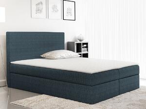 Kontinentální dvoulůžková postel 180x200 MARICELA - modrá + topper ZDARMA