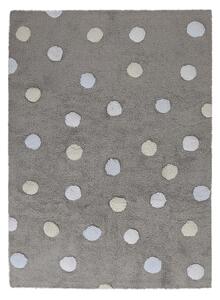 Lorena Canals koberce Bio koberec kusový, ručně tkaný Tricolor Polka Dots Grey-Blue - 120x160 cm