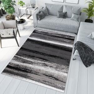Makro Abra Kusový koberec moderní MAYA Pruhy Q542A šedý Rozměr: 140x200 cm