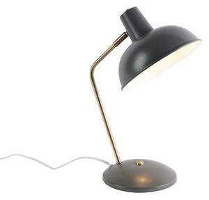 Stolní šedá retro lampa Milton Grey (LMD)