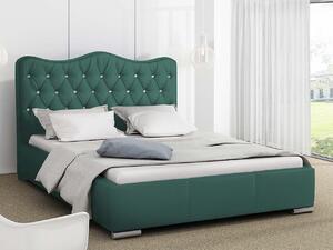 Čalouněná manželská postel 160x200 SALVADORA - zelená