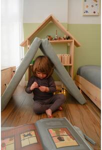 Světle modrý manšestrový dětský puf Montessori – Little Nice Things