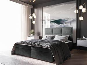 Americká manželská postel 180x200 MANNIE 1 - šedá + topper ZDARMA