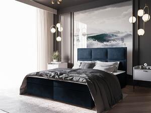 Americká manželská postel 160x200 MANNIE 1 - modrá + topper ZDARMA