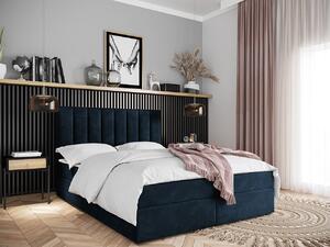 Hotelová manželská postel 160x200 MANNIE 2 - modrá + topper ZDARMA