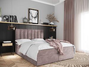 Hotelová manželská postel 140x200 MANNIE 2 - růžová + topper ZDARMA