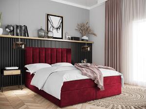Hotelová manželská postel 180x200 MANNIE 2 - červená + topper ZDARMA
