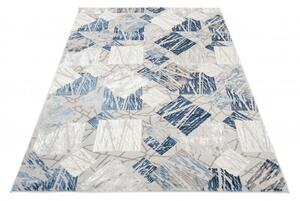 Makro Abra Moderní kusový koberec ASTHANE E464A světle šedý / tmavě modrý Rozměr: 120x170 cm