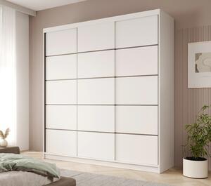 Šatní skříň s posuvnými dveřmi 200 cm MENTIS - bílá