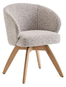 Designová otočná židle Tolinka béžová / přírodní