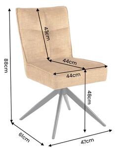 Designová otočná židle Narayan hořčicový samet