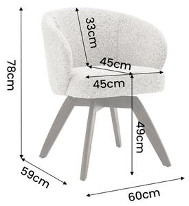 Designová otočná židle Tolinka béžová / hnědá