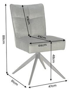 Designová otočná židle Narayan zelený samet