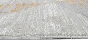 Makro Abra Moderní kusový koberec ASTHANE E455A světle šedý / tmavě žlutý Rozměr: 120x170 cm