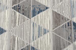 Makro Abra Moderní kusový koberec ASTHANE E460A Trojúhelníky světle šedý / tmavě modrý Rozměr: 80x150 cm