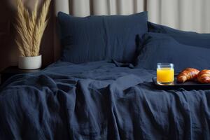 DARRÉ Mušelínové povlečení Dark navy Velikost: 140 x 200 + 70 x 90