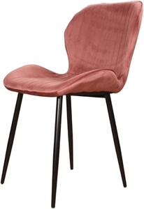 Jídelní židle, růžová barva, moderní design, 1 kus, určená do jídelny