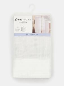 Sinsay - Sada záclon na řasící pásce s metalickým efektem opotřebení 2 pack - bílá