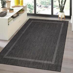 Kusový venkovní koberec Relax 4311 black Kruh Ø 120 cm