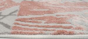 Makro Abra Moderní kusový koberec ASTHANE E464A světle šedý / tmavě růžový Rozměr: 250x350 cm