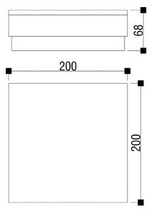 LED zapuštěné podlahové svítidlo Tabit, 20 x 20 cm, pochozí